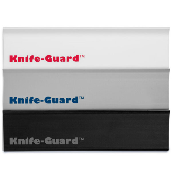 White knife guard, grey knife guard, black knife guard